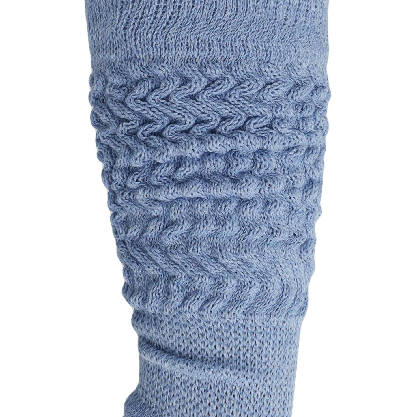 Light Blue Slouch Socks for Women Knee High Socks Shoe Size 5 to 10