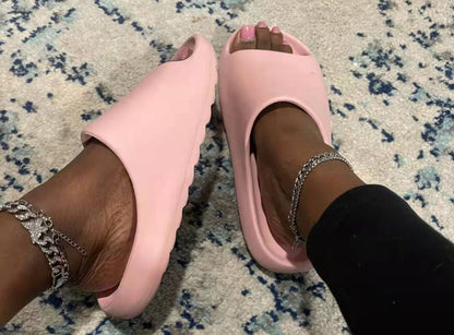 Cloud Pillow Slippers for Women - Pink Shower Shoes for College Dorm