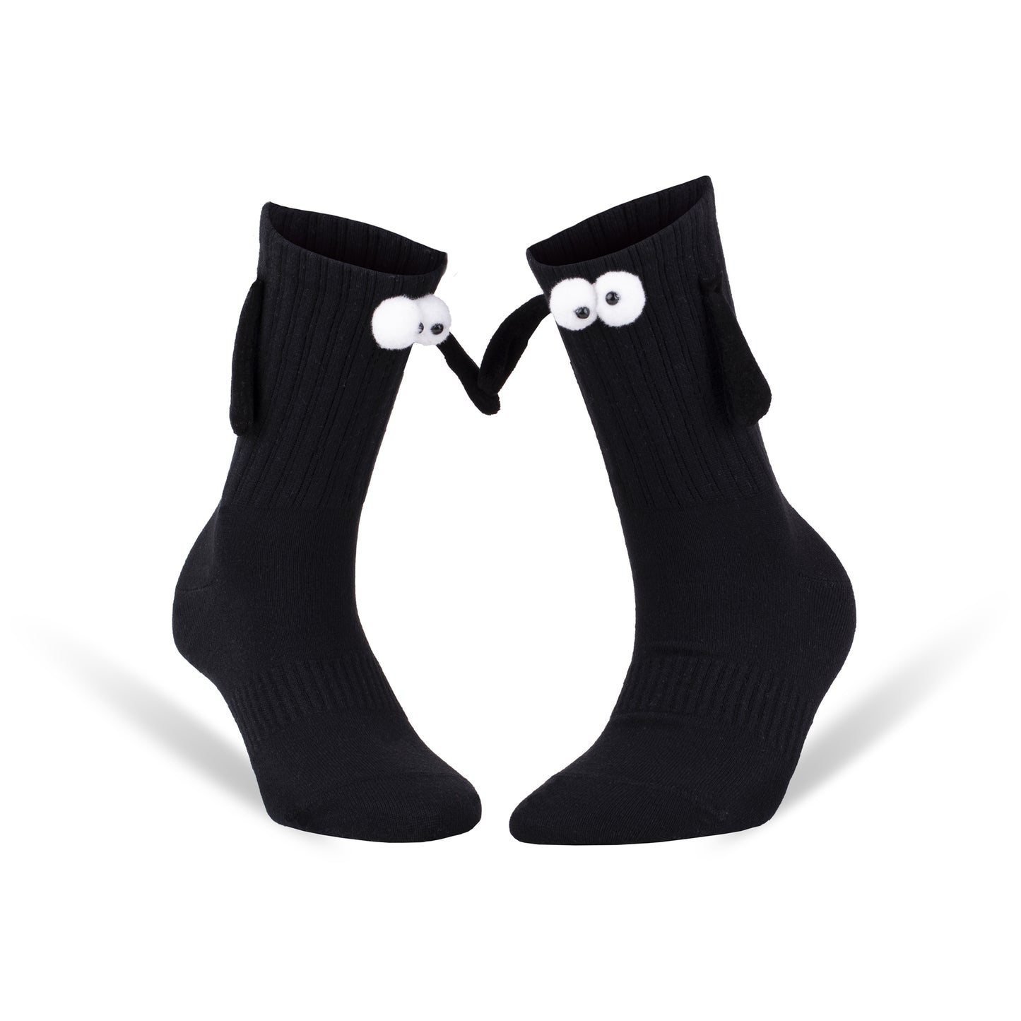 Black Magnetic Socks That Hold Hands Novelty Couple Socks